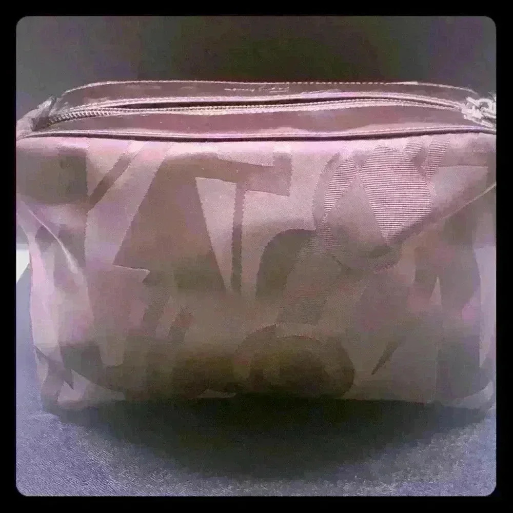 Ferragamo Canvas Nylon & Leather Cosmetic Pouch Vintage